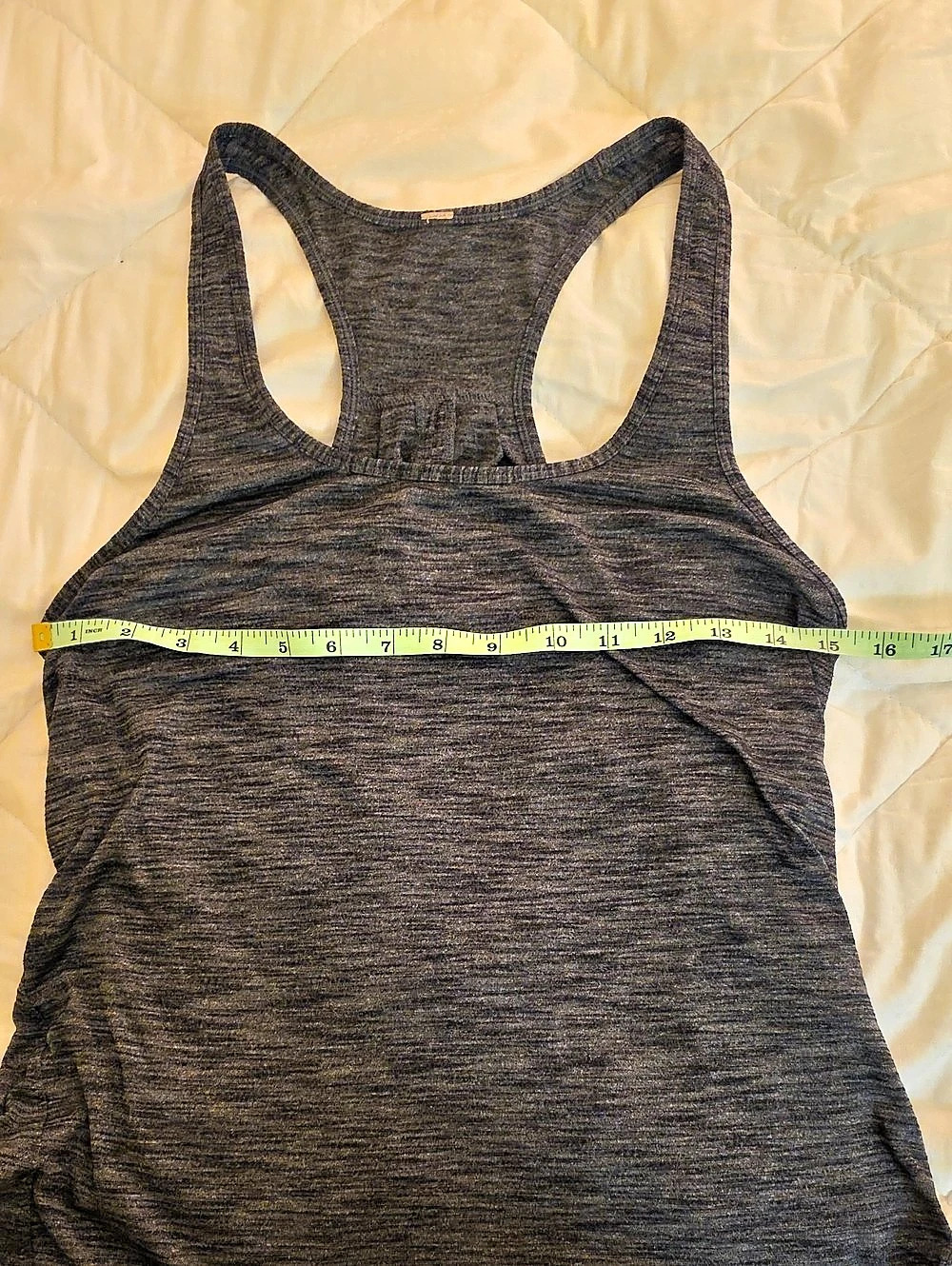 lululemon Essential Tank *Pleated (Tiger Space Dye Black White) ) Gray Racerbac - Picture 3 of 7